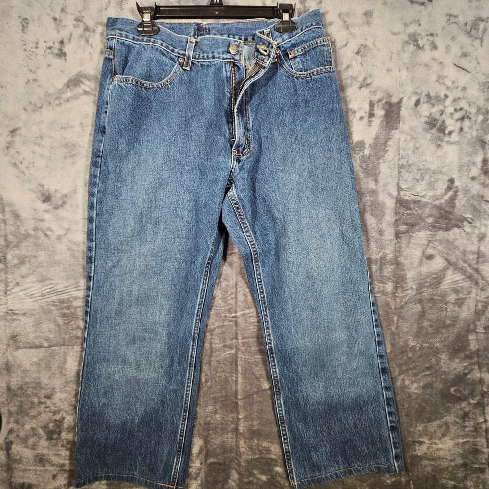 Harley-Davidson Denim Jeans Relaxed Fit Blue Wash Casual Pants Mens Size‎ 34x26
